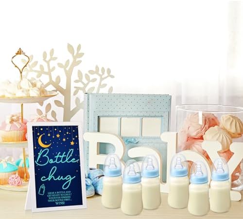 Roowest Bottle Chug Baby Shower Games Favors, Blue, Moon Star - Image 6