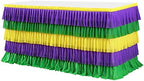 Mardi Gras Party Table Skirt Yellow Green Purple Table Skirts Mardi Gras Decorations for Carnival Masquerade Parade Party 9ft - Image 7