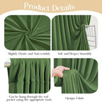 10 x 10ft Forest Green Backdrop Curtains, Green Wrinkle Free Draping Fabric Wedding Birthday Baby Bridal Shower Graduation Party Drapes for Backdrop Photography Photo Booth Background Decoration - Image 3