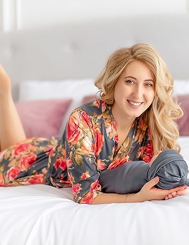 Mommy and Me Robe and Swaddle Set | Maternity Robe Matching Baby Girl, Boy - Image 5
