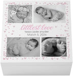 Let's Make Memories Personalized Keepsake Box for New Baby - Memento Storage - Memories Box - Nursery Decor - 12" Lx12 Wx6 H - Littlest Love - Pink by LetsMakeMemories