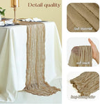 Sioloc Nude Cheesecloth Table Runner Fall Autumn Decor for Home 10ft Table Cloth for Tea Wedding Birthday Party Baby Bridal Shower Halloween Thanksgiving - Image 2