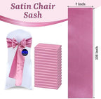 MDS® Pack of 200 Satin Chair Sashes for Wedding & Events – Dusty Pink - Image 3