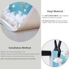 YongFoto Cute Sky Clouds Star Blue Backdrop 10x8ft Kids Photography Background Boy Girl Birthday Baby Shower Cradle Ceremony Party Banner Child Portrait Photoshoot Wallpaper Photo Studio Booth Props - Image 4