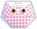 Kards by Kaylee 10 Diaper Shape Baby Shower Invitations (Pink Plaid) by KardsbyKaylee