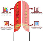 Tickets Sign Feather Flag Pole Kit for Outdoor by Mavis Printing | 15 FEET Long Polyester Outdoor Banner Flag for Easy Hang | HD Print Swooper Flag Pole Mount to Celebrate Tickets | Made in USA - Image 4