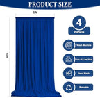 20x10ft Wrinkle Free Royal Blue Backdrop Curtain for Parties, Soft Wedding Blue Curtain Backdrop, Polyester Photo Backdrop Drapes for Birthday Party Baby Shower Photography Background - Image 3