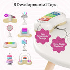 Little Acorn, 4-in-1 Baby Activity Center | Montessori-Inspired Design | 8 Interactive Toys | Tummy Time, Exersaucer & Toddler Table | Shower Gift | Essential (Rainbow) - Image 5