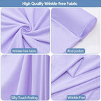 10x10ft Wrinkle Free Lavender Backdrop Curtain for Parties Soft Fabric Drapes Wedding Curtain Backdrop for Birthday Party Decorations Background for Photography 5x10ft,2 Panels - Image 5