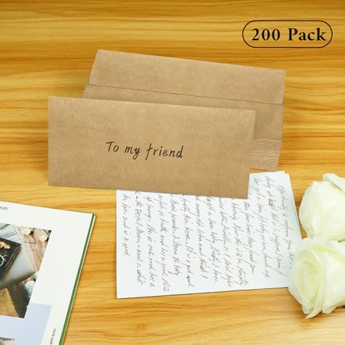 200 Pack #10 Kraft Envelopes Letter Size Self-Seal for Business - Image 4