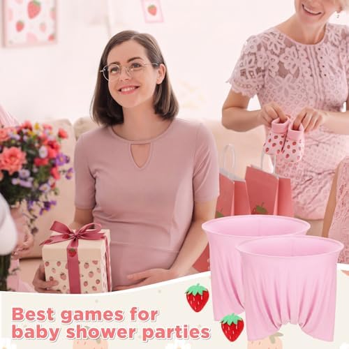 22 Pcs Strawberry Baby Shower Games Funny Diapers Games - Image 4
