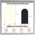 Set of 2 Arch Backdrop Covers Cream Black(7.2Ft, 6Ft), 2-Sided Spandex Fitted Round Top Chiara Arch Backdrop Stand Covers for Baby Shower Wedding Birthday Party Decor Supplies (Only Cover) - Image 5