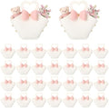 Kacctyen White 30 Pack Mini PU Leather Purse Gift Bags Small Candy Wedding Gift Bags with Handle Reusable Party Treat Favor Boxes for Bridal Birthdays Baby Showers Halloween Christmas by Kacctyen
