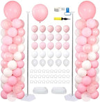 Light Pink Balloons Stand Column Kits 2 Sets Birthday Decorations by ZyloonDecoration