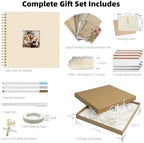 Vienrose Scrapbook Album Gift Set, 10x10 Inch, 80 White Pages, Off White - Image 5