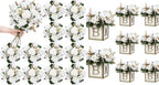 12 Bundles Peonies Artificial Flowers & Pack of 8 Baby Shower Centerpieces for Tables by SEKNHOP