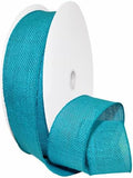 Morex Natural Burlap Wired Ribbon for Decorations, Holidays, Parties, Home and Outdoor Decor, 2.5" x 50 Yd, Turquoise by MorexRibbon