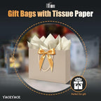 YACEYACE Gift Bags with Bow, 20Pack of Gift Bags Bulk, Ribbon and Card - Image 2