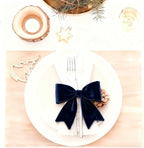 Meseey 4 Inch Wide Navy Velvet Wired Ribbon, 10 Yards Velvet Ribbon with Wire Edge for Christmas Tree, Wreaths, Gift Wrapping, Bows, Crafts and Holiday Decorations - Image 3