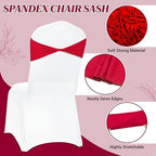MDS Pack of 150 Spandex Chair Sashes Without Slider Buckles – Red - Image 3