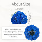 Royal Blue Flowers Balls Centerpieces: 11.8in Diam, Set of 10 - Image 7