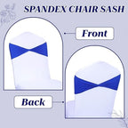 MDS Pack of 75 Spandex Chair Sashes Without Slider Buckles – Royal Blue - Image 4