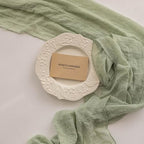 10Pcs Sage Green Cheesecloth Table Runner 120 Inches for Party Home Decor - Image 2