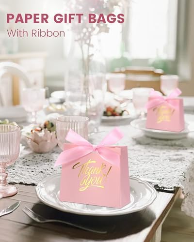 DOYIDE 120 Pack Small Thank You Gift Bags, Party Favor Bags with Bow Ribbon - Image 5
