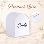 BreezeHug White Arched Acrylic Wedding Card Box with 3D Cards Letters, Modern Card Holder with Slot for Reception, Bridal Shower, Baby Shower, Birthday Party - Image 2