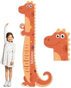 Personalized Name Kids Height Wall Chart - Tyrannosaurus Rex Height Chart by Woodemon