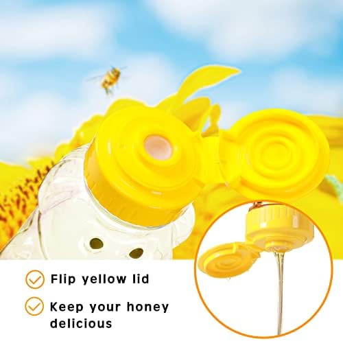 Thenshop 36 Pcs Honey Bear Bottles Plastic Empty Squeeze Jars,240 Ml/ 8 Oz - Image 4