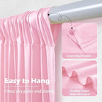 30ft x 10ft Wrinkle Free Pink Backdrop Curtain for Parties, 6 Panels 5×10ft Silky Polyester Light Pink Photo Backdrop Drapes Back Drop Cloth for Girl Party Birthday Gender Reveal Wedding Photography - Image 6