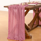 Cheesecloth Table Runner Fall Boho Wedding Birthday Party Home Decor - Image 4