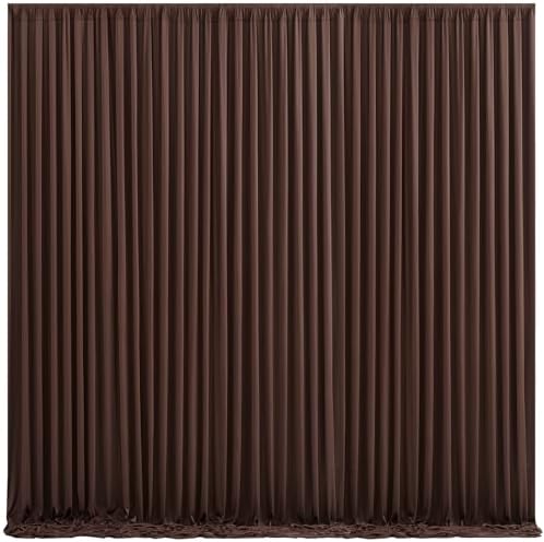 10ft x 10ft Brown Backdrop Curtain for Parties Wedding Brown Wrinkle Free Backdrop Drapes Panels for Baby Shower Gender Reveal Birthday Photo Photography Polyester Fabric Background Decoration by Suppromo