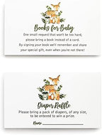 All Ewired Up Boxed Sets: 50 Pack Watercolor Woodland Greenery Thank You Cards, 25 Invitations, 25 Diaper Raffle Cards and 25 Books For Baby Inserts - Image 6