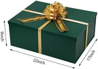 UoeRing Green Extra Large Gift Box 1Pcs 22x17x9 inch,luxury Gift Box with Lid for Presents Birthday Christmas Valentine's Day (Includes Pull Bows,Card,Envelope,Filler) - Image 3