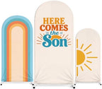 Tingjoo 3 Pcs Here Comes The Son Baby Shower, Arch Backdrop Covers, 4&5&6ft by Tingjoo