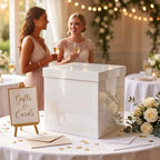 OnDisplay Luxe Acrylic Wedding Card Box with Lid - 10in Reception Money Box - Image 4