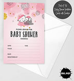 Pack of 30, Boy/Girl Baby Shower Party Collection, Baby Shower Invitation Cards, Fill in the Blank Invites WIth Envelopes, Pink Theme Party Supplies - Image 2
