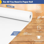Vanhench White Wrapping Paper Roll 39"×1200" (100FT), Bulletin Board Paper, Arts & Crafts, Bouquet Flower Paper, Painting Drawing Paint Easel Poster Chart Paper, Classroom Art Supplies 70GSM 50LB - Image 2