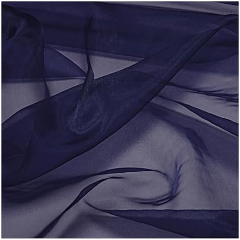 95 Yard Organza Fabric 44" Wide for Wedding Event Décor - Navy Blue - Image 4