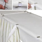 Pooling and Floating Chiffon Table Skirt with extra length, 6FT 9FT 14FT Sheer Tablecloth, Baby Shower, Birthdays Party, Main Cake Table Decoration, Wdding Table Skirt (Nude/Sand, 9FT) - Image 6