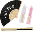 HJX 100Pcs Personalized Wedding Fan for Guests Engraved Paper Folding Fans by Unknown