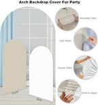Cow Arch Backdrop Covers Farm Theme Party Arched Stretchy Background for Birthday Parties Decoration Baby Shower Kids Photo Booth Double-Sided Arched Props GX-247-3x6.5ft - Image 5