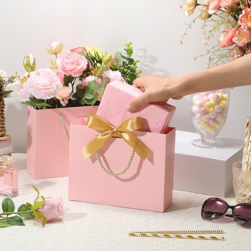 DOYIDE 30 Pack Gift Bags Medium Size with Ribbon &Tissue Paper, 9"x7"x3.1" - Image 4