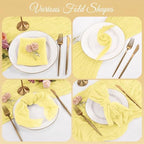 50 Pack Yellow Napkins 20x20Inch Cheesecloth Napkins Bulk - Image 4