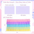 Tingjoo 6 Pack Pastel Rainbow Party Backdrop Decorations - Image 3