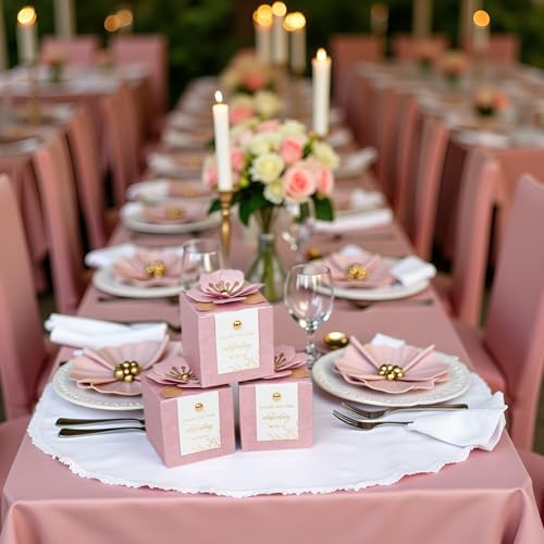 FEIYI 20 PCS Favor Boxes, Dusty Rose, 2.55x2.55x2.55 - Image 3