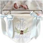 Customized Newborn Welcome Banner Embroidered Newborn Name Personalized Gifts Newborn Decorations With Bow Perfect For Baby Welcome Party Greetings Newborn Hospital Entrance Decorations by OAEUQ