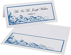 Scribble Vintage Swirl Printable Place Cards, Royal Blue, Set of 150 (25 Sh - Image 2